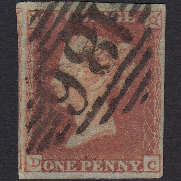 GB QV 1841 1d Red-Brown Plate 88 SG8-B1(1) DC GU 4 Margins Dublin 186
