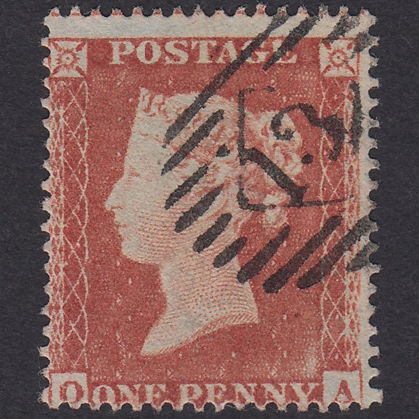 GB QV 1854 1d Red-Brown Plate 166 SG17-C1(1) OA VFU London IS 13