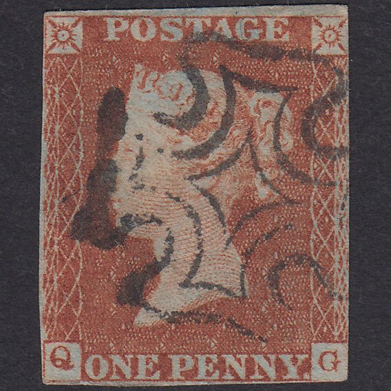 GB QV 1841 1d Plate 22 SG8-B1(1) QG GU Missing Imprimatur Nr 4 Margins MX
