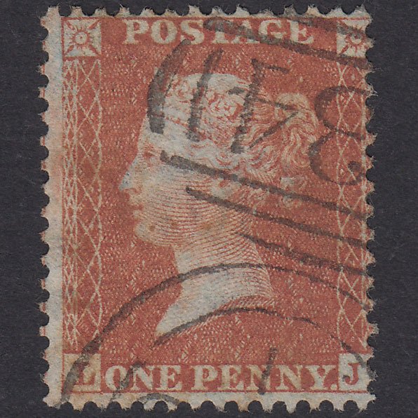 GB QV 1855 1d Dull Orange-Brown Plate 12 SGC6(5) LJ GU Bristol 134