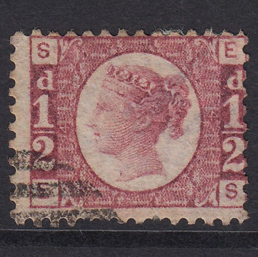 GB QV 1870 1/2d Rose-Red Plate 4 SG48-G4 ES GU Light Cancel