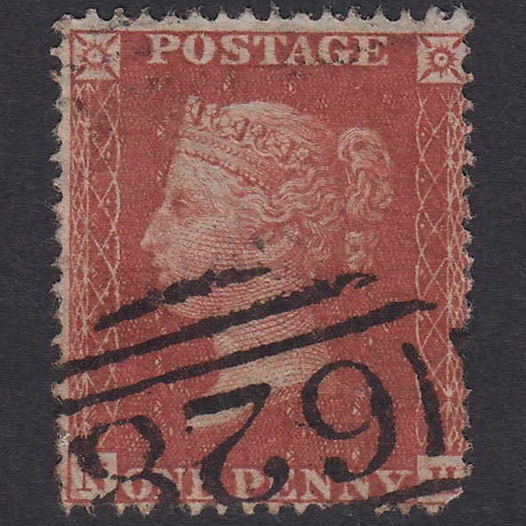 GB QV 1855 1d Red-Brown Plate 11 SG21-C4(1) NH GU Preston 628