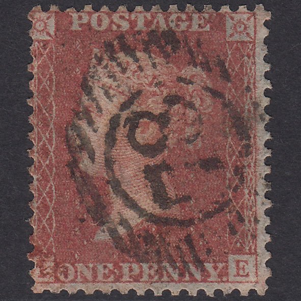 GB QV 1856 1d Red-Brown Plate 42 SG29-C8(1) IE GU London D&S 78