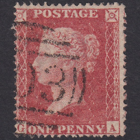 GB QV 1857 1d Rose-Red Plate 36 SG36-C11 GA GU