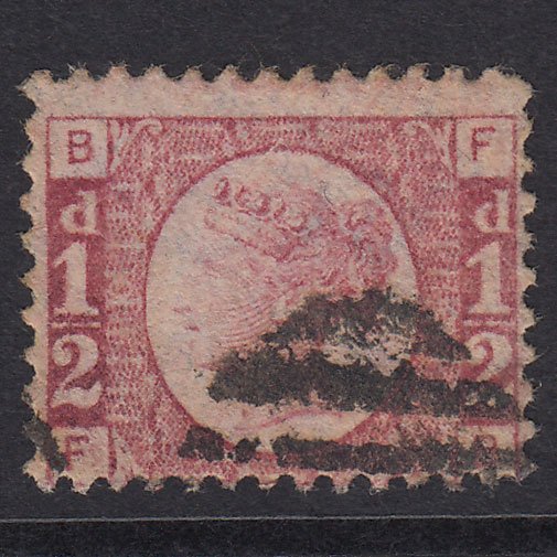 GB QV 1870 1/2d Rose-Red Plate 10 SG48-G4 FB FU