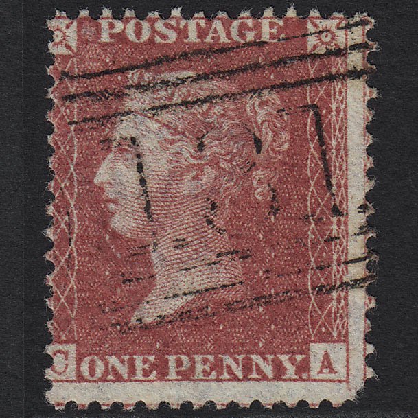 GB QV 1857 1d Rose-red (Plate 48) SG40-C10(1) CA GU Edinburgh 131