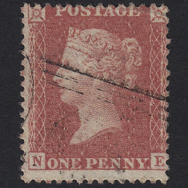 GB QV 1857 1d Rose-red (Plate 27) SG40-C10(1) NE FU in Scotland Light Cancel