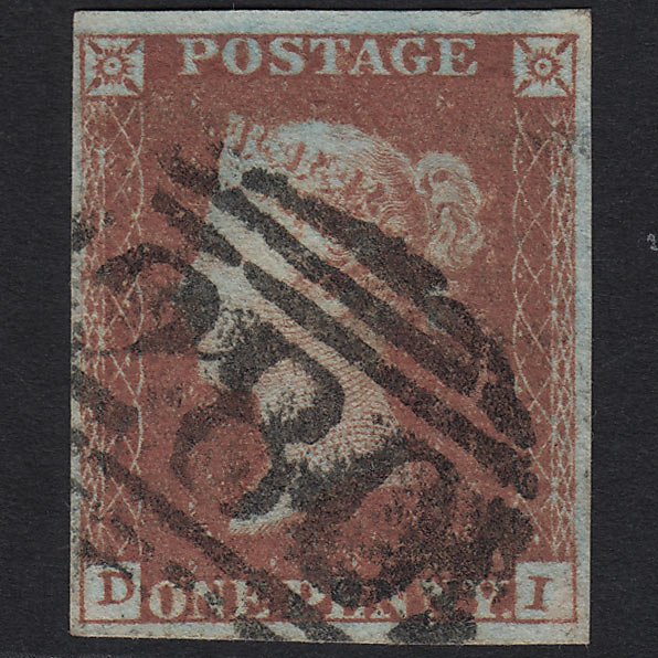 GB QV 1841 1d Red-brown (Plate 100) SG8-B1(1) DI FU Epsom 280 4 Margins