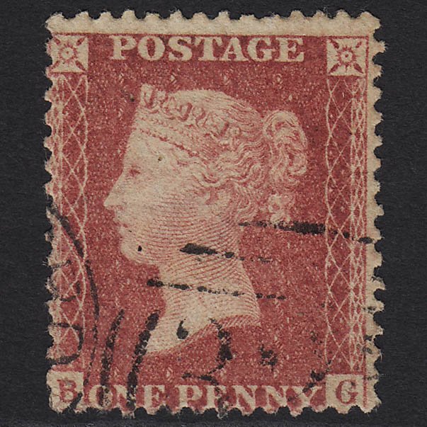 GB QV 1857 1d Rose-red (Plate 59) SG40-C10(1) BG FU Light Cancel