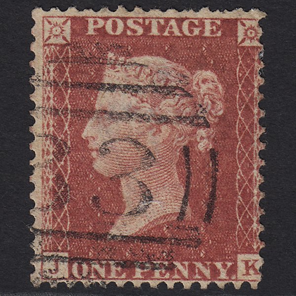 GB QV 1857 1d Rose-red (Plate 67) SG40-C10(1) JK GU