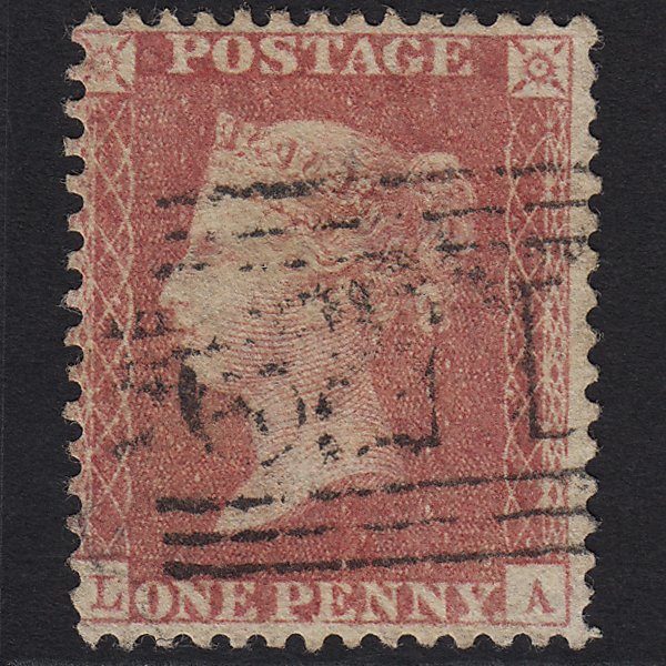 GB QV 1857 1d Pale Rose (Plate 44) SG39-C10(3) LA GU Glasgow 159