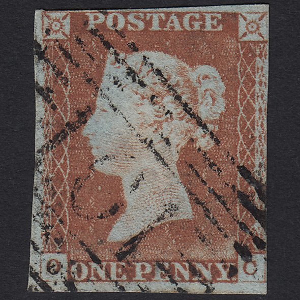 GB QV 1841 1d Pale Red-brown (Plate 62) SG9-B1(3) OC FU Dalry 101 4 Margins