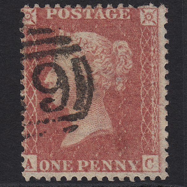 GB QV 1857 1d Rose-red (Plate 27) SG40-C10(1) AC FU Missing Imprimatur