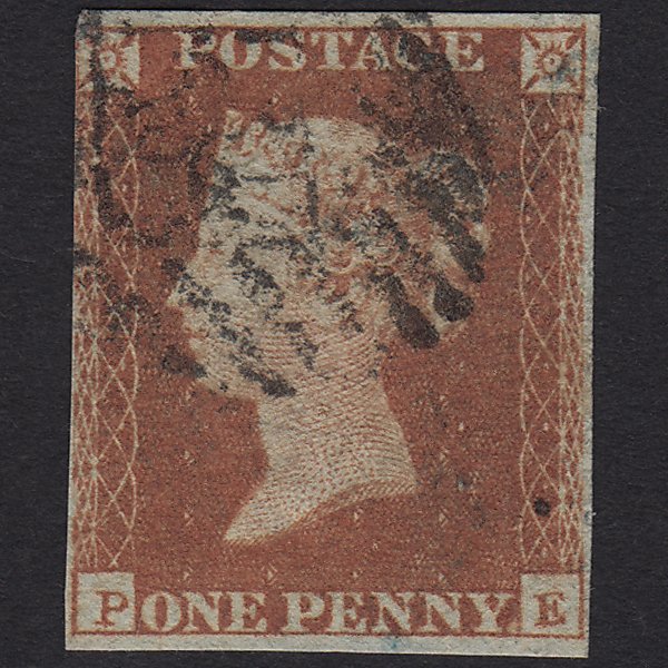 GB QV 1841 1d Red-brown (Plate 94) SG8-B1(1) PE GU London nr 4 Margins