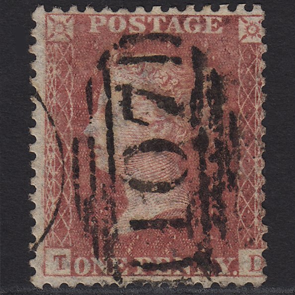 GB QV 1857 1d Rose-red (Plate 59) SG40-C10(1) TD GU Bradford 107