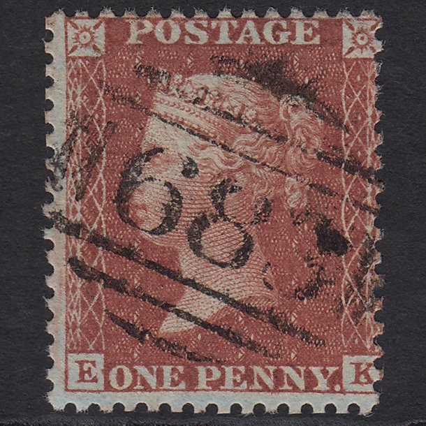 GB QV 1856 1d Red-brown (Plate 32) SG29-C8(1) EK FU Salisbury 683
