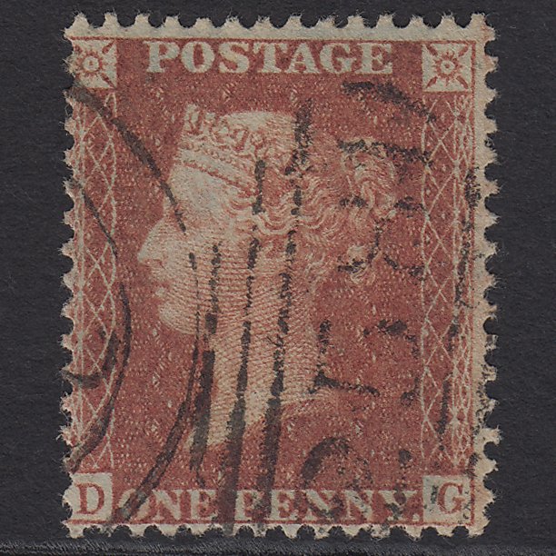 GB QV 1856 1d Red-brown (Plate 32) SG29-C8(1) DG FU Dover 258