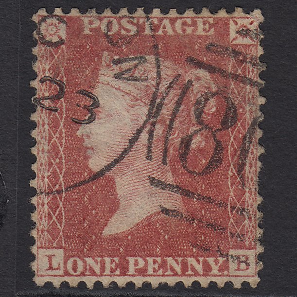 GB QV 1857 1d Rose-red (Plate 52) SG40-C10(1) LB FU