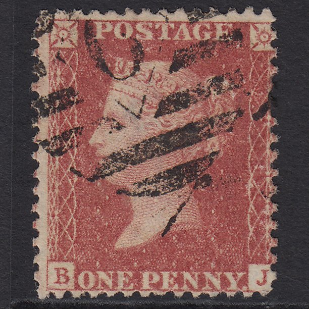 GB QV 1857 1d Rose-red (Plate 56) SG40-C10(1) BJ GU London IS Cancel Misperf