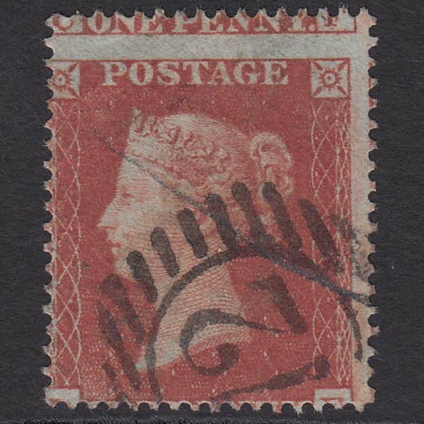 GB QV 1854 1d Red-brown (Plate 189) SG17-C1(1) DF GU Large Misperf