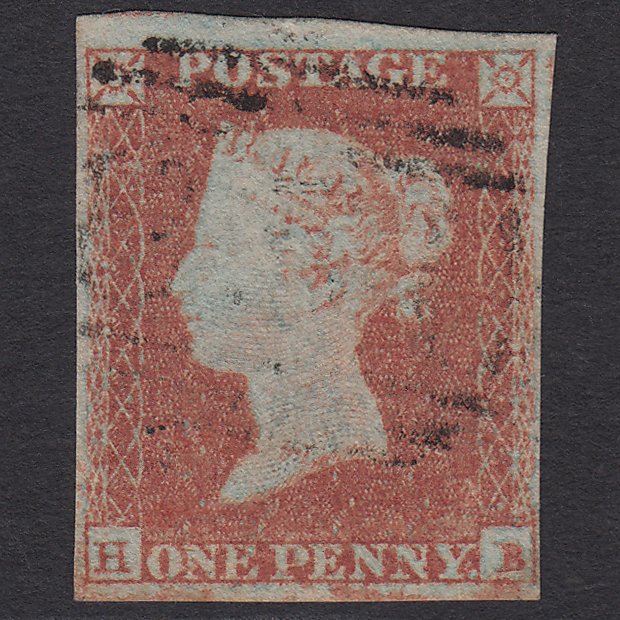 GB QV 1841 1d Red-brown (Plate 91) SG8-B1(1) HB FU 4M Imperf Light Cancel