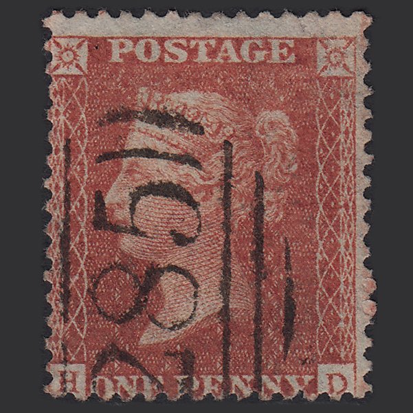 GB QV 1855 1d Red-brown (Plate 6) SG24-C3(1) HD FU Exeter 285