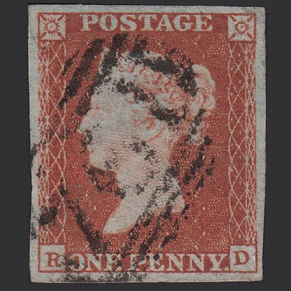 GB QV 1841 1d (Plate 89) SG8-B1(1) RD FU 4M Imperf Sunderland 761