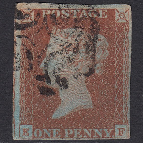 GB QV 1841 1d Red-brown (Plate 19) SG8-B1(1) GUideline EF GU Maltese Cross