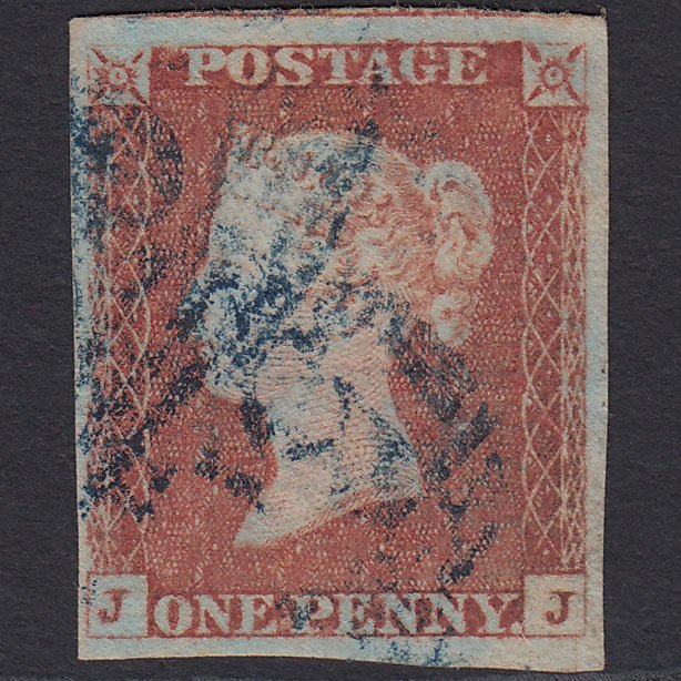 GB QV 1841 1d Red-brown (Plate 84) SG8-B1(1) JJ GU Blue Cancel