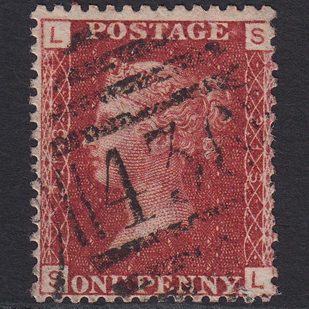 GB QV 1864 1d Lake-red (Plate 213) SG44-G1(2) SL FU Lancaster 436