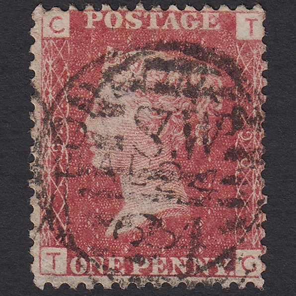 GB QV 1864 1d Rose-red (Plate 90) SG43-G1(1) TC GU London CDS Cancel
