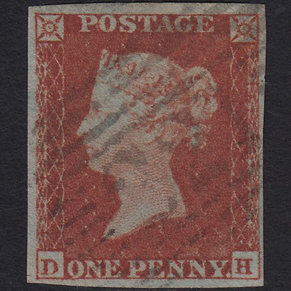 GB QV 1841 1d Red-brown (Plate 160) SG8-B2(1) DH FU 4 Margins Leith 221