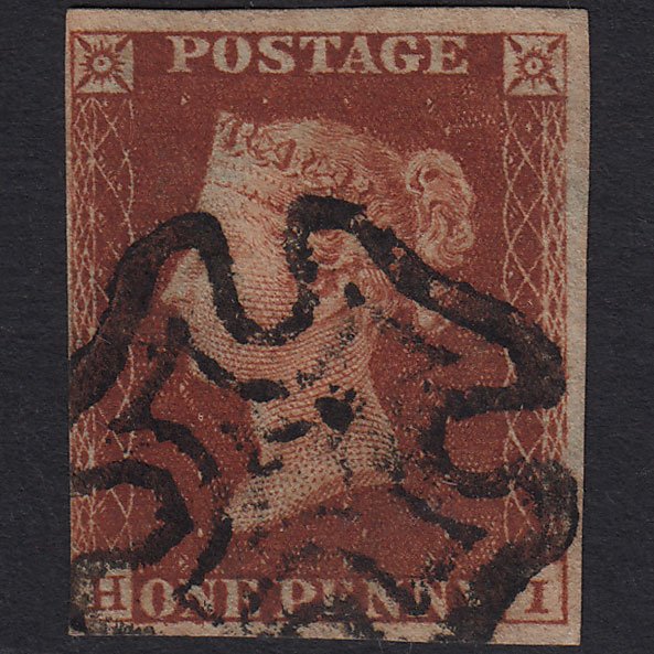 GB QV 1841 1d Deep Red-brown (Plate 18) SG10-B1(4) HI GU nr 4M MX