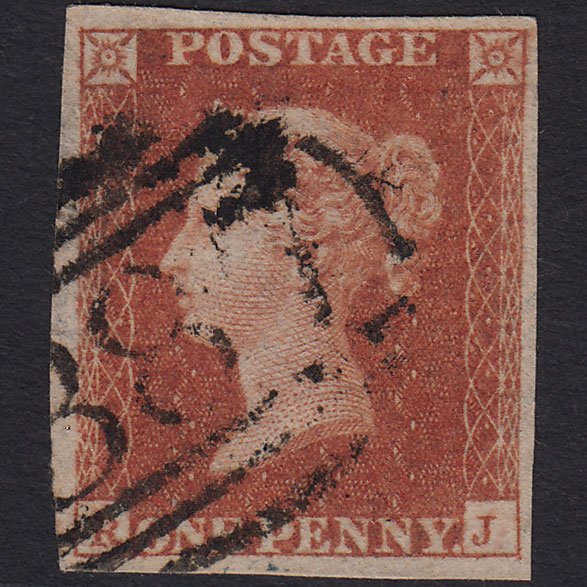 GB QV 1841 1d Red-brown (Plate 122) SG8-B1(1) RJ GU 4 Margins