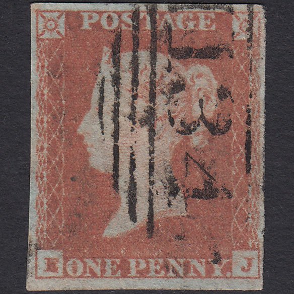 GB QV 1841 1d Red-brown (Plate 91) SG8-B1(1) EJ FU 4 Margins Bristol 134