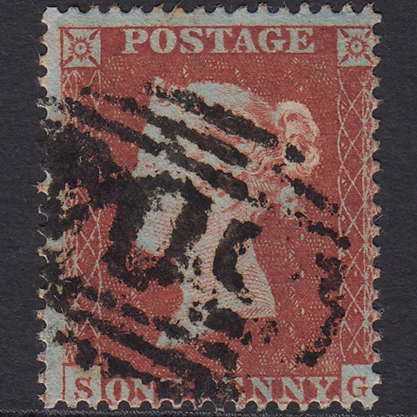 GB QV 1854 1d Red-brown Plate R6 SG17-C1(1) SG GU