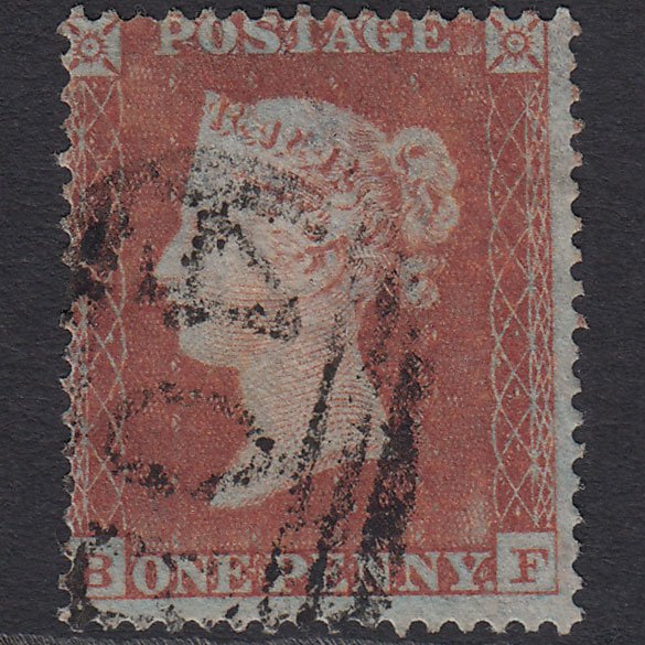 GB QV 1854 1d Red-brown (Plate 176) SG17-C1(1) BF FU Jersey 409