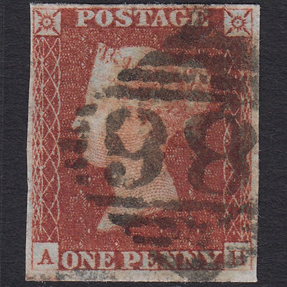 GB QV 1841 1d (Plate 65) SG8-B1(1) AH FU Missing Imprimatur 4M Dublin 186