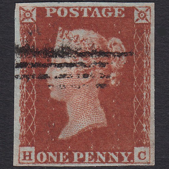 GB QV 1841 1d Deep Red-brown (Plate 53) SG10-B1(4) HC VFU 4 Margins