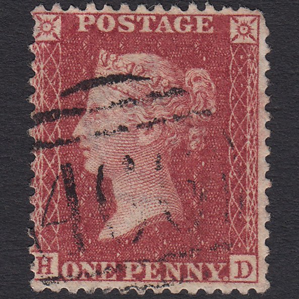 GB QV 1857 1d Rose-red (Plate 43) SG40-C10(1) HD GU Liverpool 466
