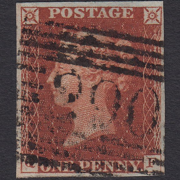 GB QV 1841 1d Deep Red-brown (Plate 47) SG10-B1(4) QA VFU Portsoy 290