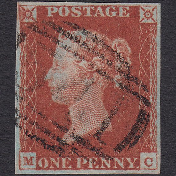 GB QV 1841 1d Red-brown (Plate 60) SG8-B1(1) MC VFU 4 Margins Newark 541