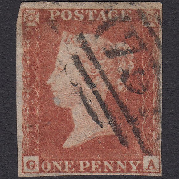 GB QV 1841 1d Red-brown (Plate 157) SG8-B2(1) GA PU 4M Stroud 757 Pinholes