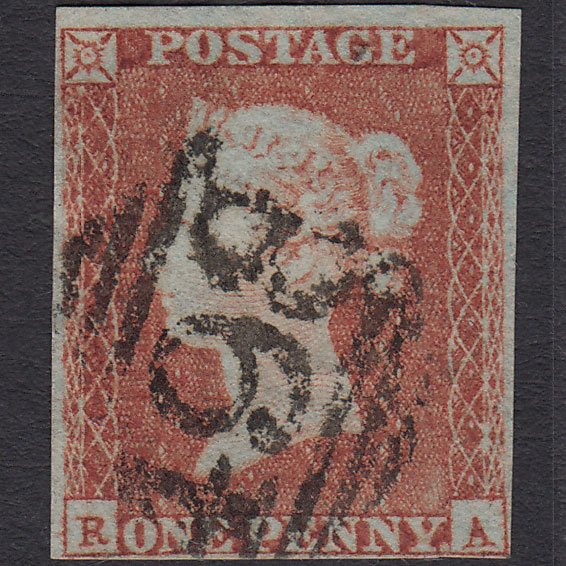GB QV 1841 1d Red-brown (Plate 112) SG8-B1(1) RA FU 4M Manchester 498