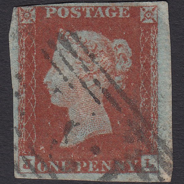 GB QV 1841 1d (Plate 49) SG8-B1(1) JL FU nr 4M Edinburgh 131 Marginal Wmk