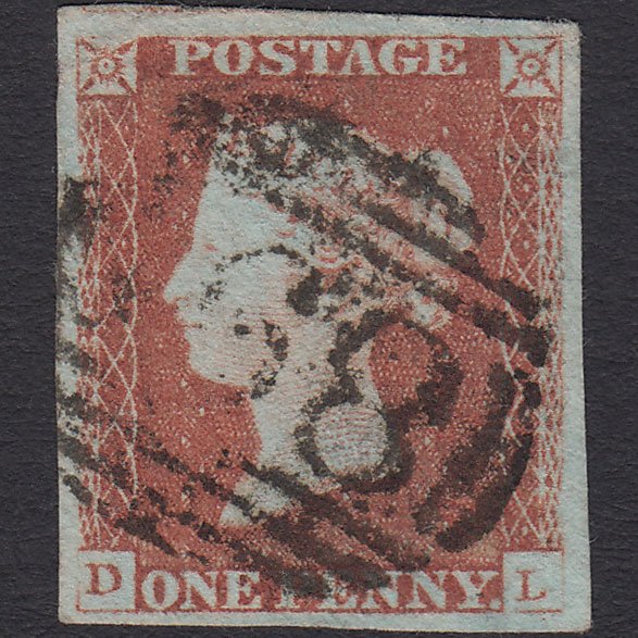 GB QV 1841 1d Red-brown (Plate 68) SG8-B1(1) DL GU 4 Good Margins
