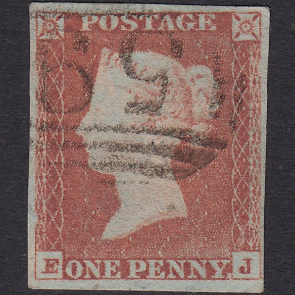 GB QV 1841 1d Red-brown (Plate 77) SG8-B1(1) EJ GU Beccles 59 Pinhole