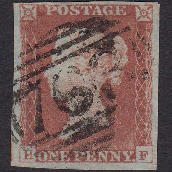 GB QV 1841 1d Red-brown (Plate 68) SG8-B1(1) HF FU Swansea 763