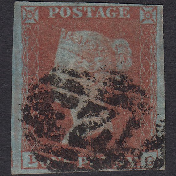 GB QV 1841 1d Very Blued (Plate 127) SG8a-B1(2) DG GU 4M Southampton 723