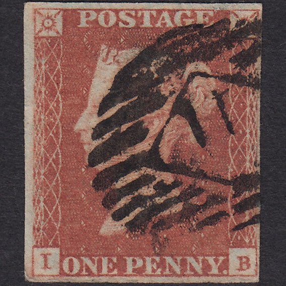 GB QV 1841 1d Red-brown (Plate 77) SG8-B1(1) IB GU 4M London IS Cancel
